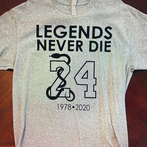 Legends Never Die 24 Graphic Tee - Gray